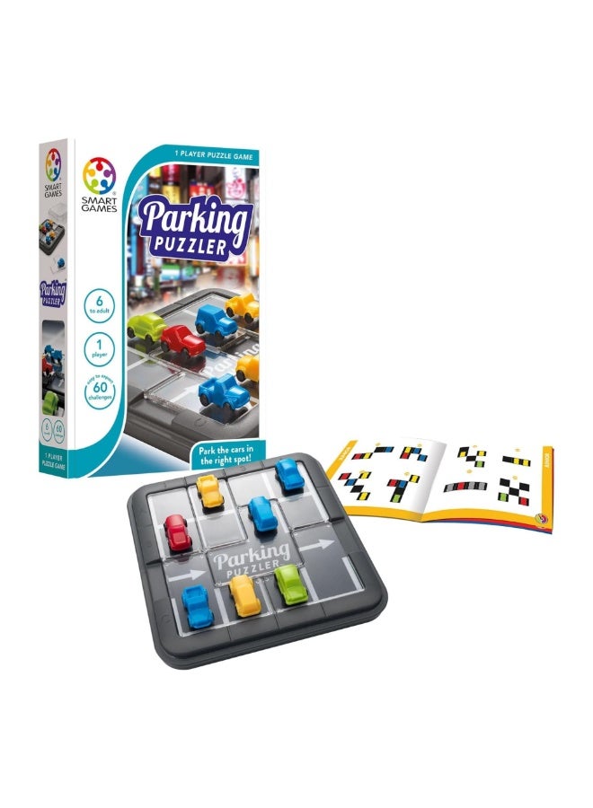 SmartGames Parking Puzzler, Fun IQ Brain Teaser Puzzle, Cognitive Development STEM Toy with 60+ Challenges, Travel Friendly Tabletop Educational Matching Puzzle Game, Suitable for Children Above 6+ - Image 1